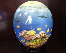 Đèn sứ Bato vẽ cảnh dưới đáy đại dương