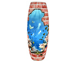 Đèn gốm BATO trang trí để bàn vẽ đại dương - cao 62cm